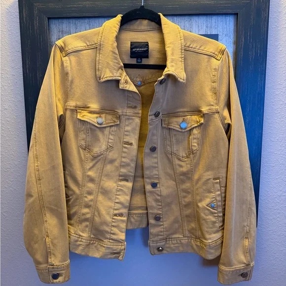 Liverpool Jackets & Blazers - LIVERPOOL Yellow Denim Trucker Jacket - Women's